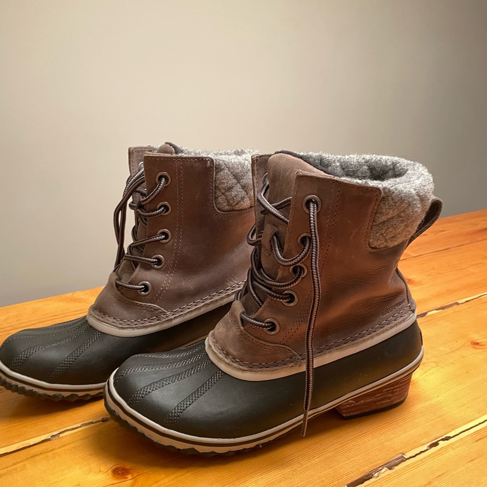 SOREL SLIMPACK II LACE DUCK BOOT gray size 8